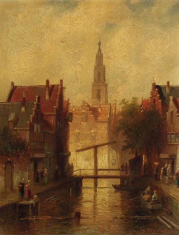 Charles Leickert - Veduta di città